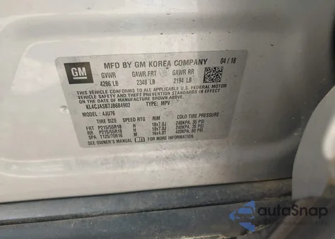 2018 Buick Encore Preferred z USA, uszkodzony, nr VIN KL4CJASB7JB684902